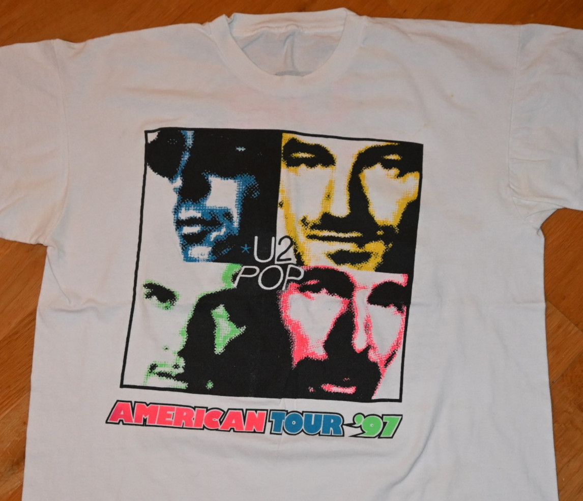 ' U2 original 80' 90' Rock 1990s vintage concert t-shirt, vintage, size XL, single stitch, B+ condition