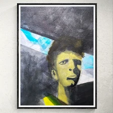 Original Art. Acrylic Painting on Heavy Art Paper. 9x12 Inches. 'The Wait'