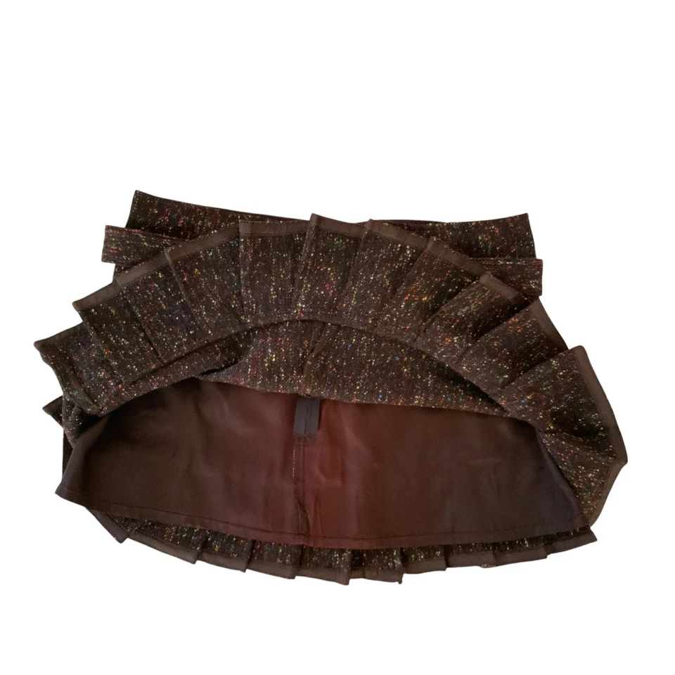 Minifalda Cynthia Steffe negra tweed moteada con cinturón - Talla 10 - EE. UU. - ¡Como nueva! Foto 4 de 4