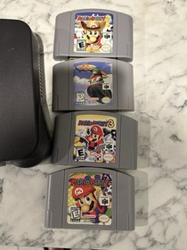 USA Nintendo N64 Console System Bundle W/2 controllers Expansion pak and 4 games