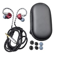 Shure SE535 Earphones Sound Isolating 3.5mm Pro Cable Headphones - Black Red