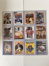 (12) Hank Aaron Baseball Cards ⚾️