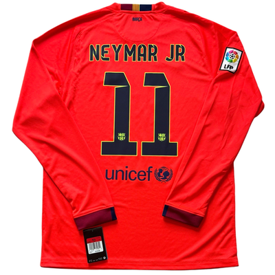14-15 バルセロナ NEYMAR JR 11番 長袖 シャツ 2014/15 Barcelona Away Jersey #11 Neymar Jr Large Nike Long Sleeve