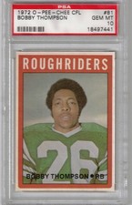 1972 O-Pee-Chee OPC CFL #81 Bobby Thompson - PSA 10