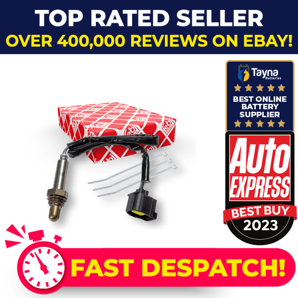 Lambda Sensor fits CHRYSLER VOYAGER Mk3 2.4 00 to 08 EDZ Oxygen 04727446AC Febi