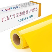 Lya Vinyl Plotterfolie Textil, 30,5 × 457,5Cm Gelb Flexfolie Plotter Textil FüR