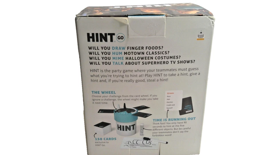 Hint Go Party Game Mime Draw Hum Talk 150 Cards Whiteboard Sand Timer New - Image 3 of 4