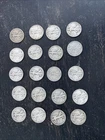 20 circulated walking liberty silver half dollars