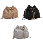 Delicate Shoulder Bag Bucket Bag for Rhinestone Handbag All-match for Anniversar
