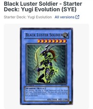Black Luster Soldier SYE-024 Starter Deck: Yugi Evolution 1st
