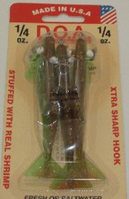 DOA FSH3-3P-386 Shrimp Lure 3" 1/4 oz Carbonated Root Beer Green 3CT