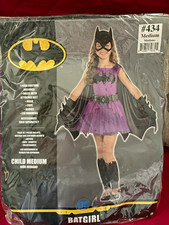 DC Batgirl Girls Child Medium Costume Purple/Black Cape Polyester 434