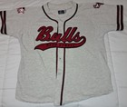 Chicago Bulls Starter NBA Baseball Jersey Size Large Vintage 90s Gray Heather — photo 3