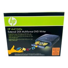HP dvd1040e EXTERNAL 20X MULTIFORMAT DVD WRITER NEW IN FACTORY SEALED BOX