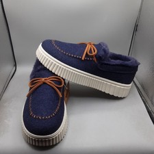 Skechers Cozy Ojai Moccasin Slippers Women's 8M Blue Navy D54