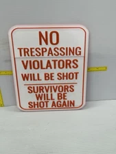 Funny Novelty Place Signs Private Property No Trespassing