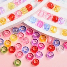 Acrylic Hair Accessories 8-10mm For Beads Jumbo Braid Dreadlock 4mm Big Hole US