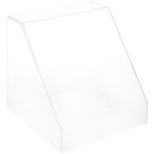 Plymor Clear Acrylic Slanted Front Display Case with No Base, 10" x 10" x 10"
