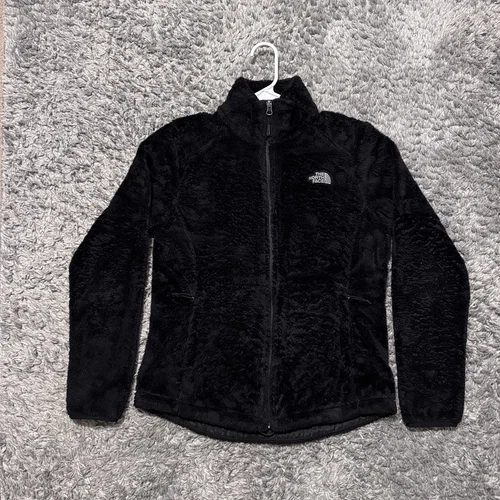 VETEMENTS The North Face Giacca Donna Media Nera Ecopelliccia Morbida Pile Felpa Zip