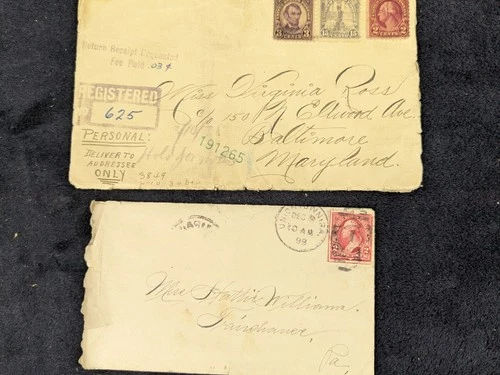 Lot Of Two Random Love Letters From The Past 1898 / 1930