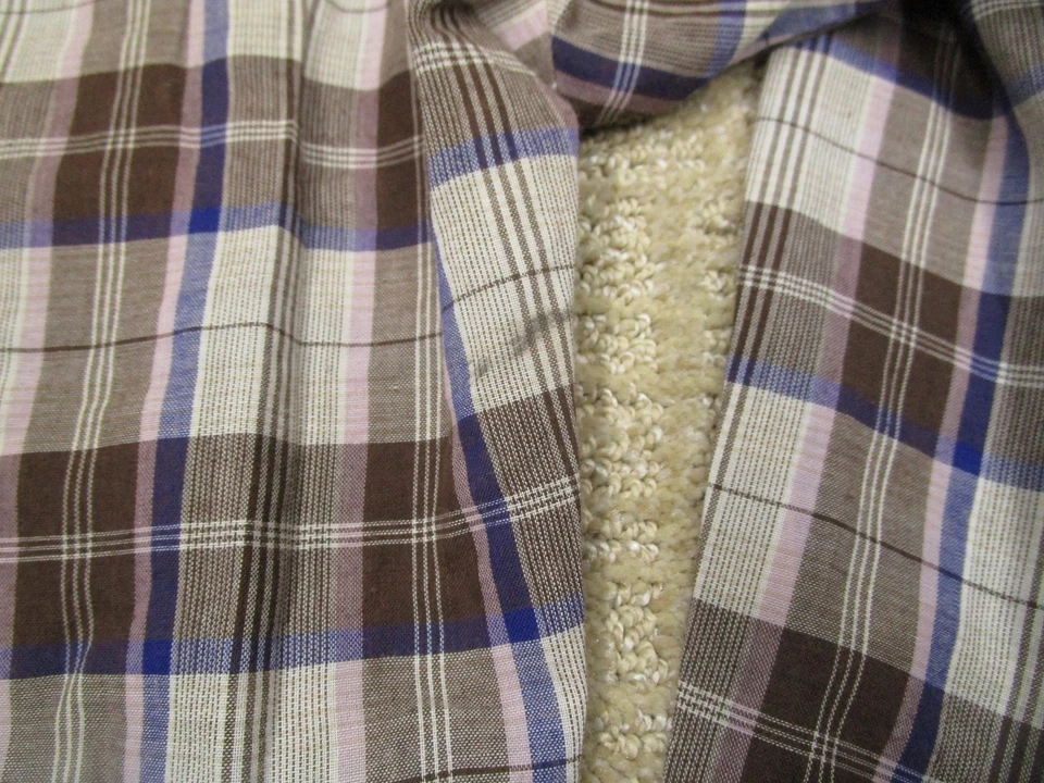 Camisa Karman De Colección Para Hombres Mediana Marrón Púrpura Cuadros Perla Occidental A Presión Vaquero Rodeo Foto 4 de 4