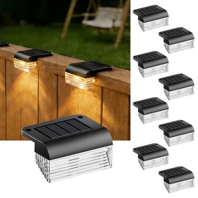 Srtyuo Solar Fence Lights Outdoor 8 Pack  Deck Lights 3000k Fence Lights Sola...
