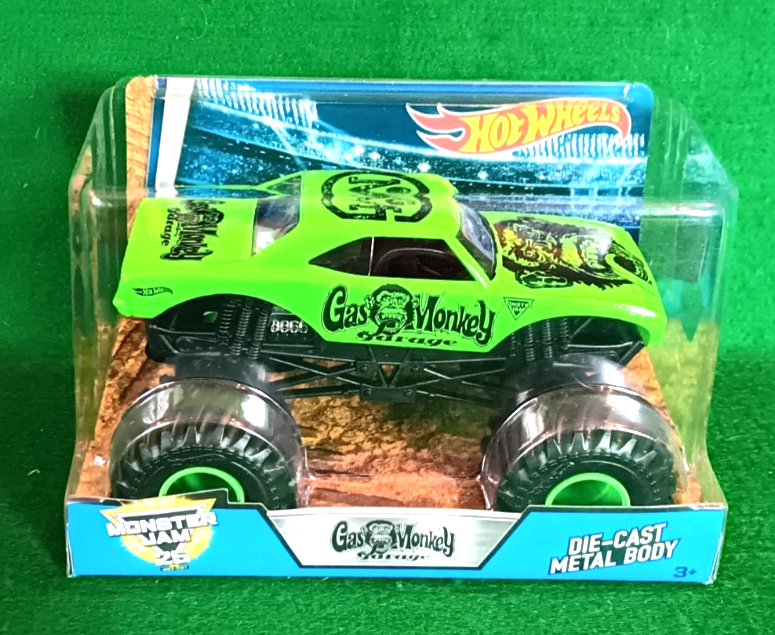 2017 Hot Wheels 1/24th Gas Monkey Garage Monster Jam 25 Truck, NIP