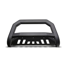 Matte Black AVT Style Bull Bar Brush Push Front Bumper Grill Grille Guard Wit...
