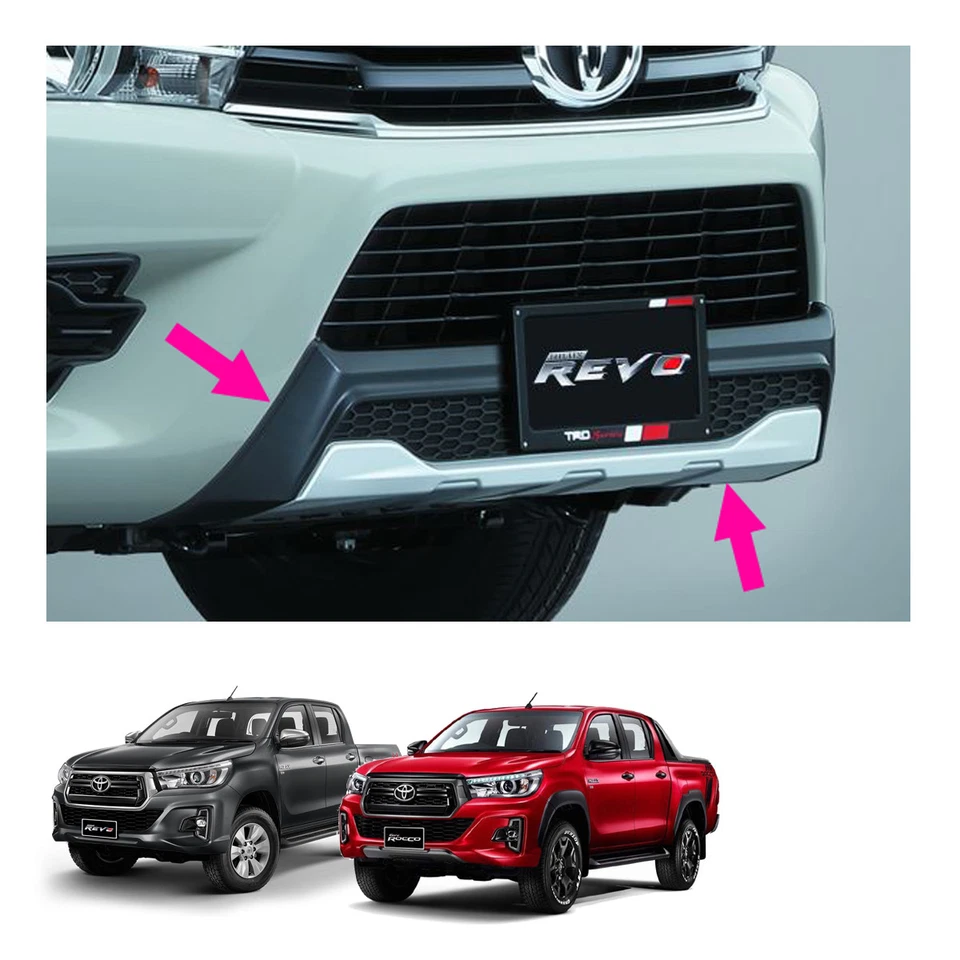 Genuine Front Under Bumper Guard 4x2 Silver For Toyota Hilux Revo 4 Dr 2017 2018 - Image 4 of 4