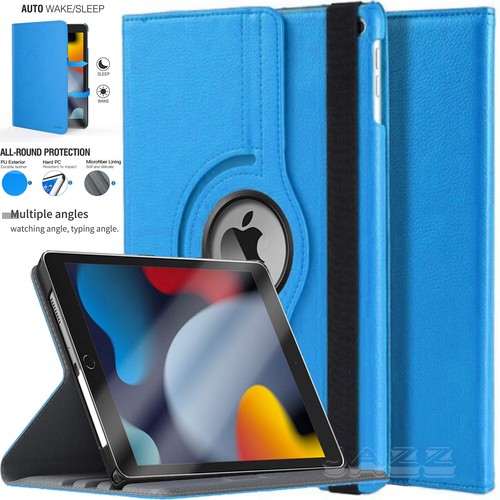 For Apple iPad 9th Generation 10.2” 360 Rotating Leather Smart Case Cover (2021) - Picture 6 of 15