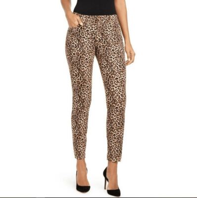 NWT $80 INC Jeans Mid-Rise Skinny Leopard Print
