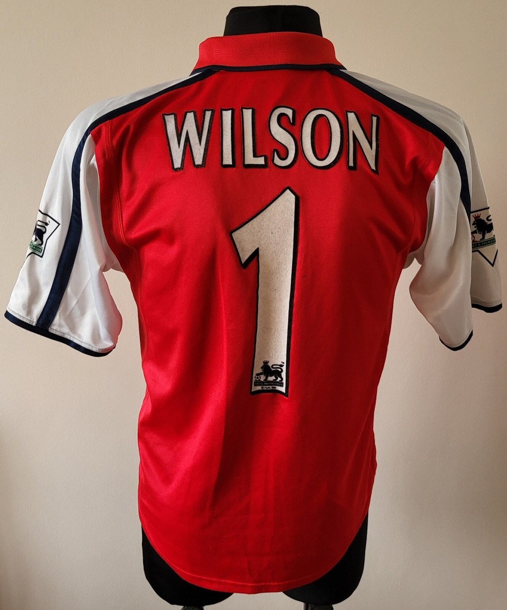Arsenal 2000 - 2002 Home football Nike shirt #1 Wilson size Small