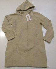 NWT Womens MONDETTA Oat Milk Long Softshell Hooded Full Zip Jacket Small