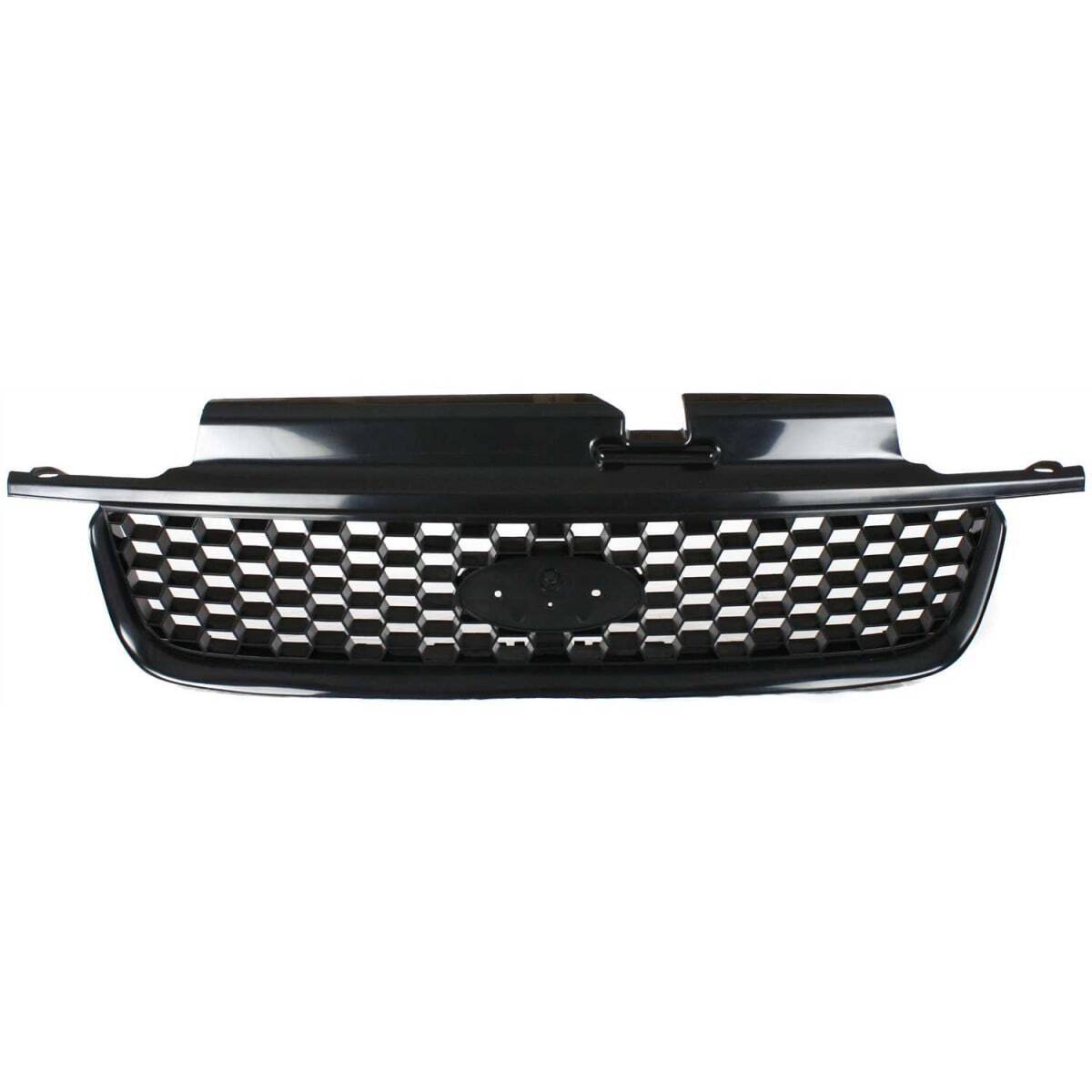Grille For 2001-2004 Ford Escape Black Shell Insert Honeycomb Emblem Provision