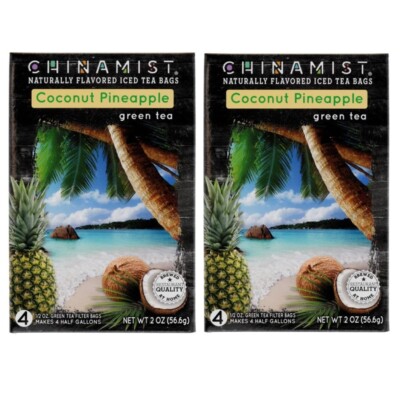 China Mist - Coconut Pineapple Green Tea Infusion, 1/2 oz Filter Bags (2 PACK)