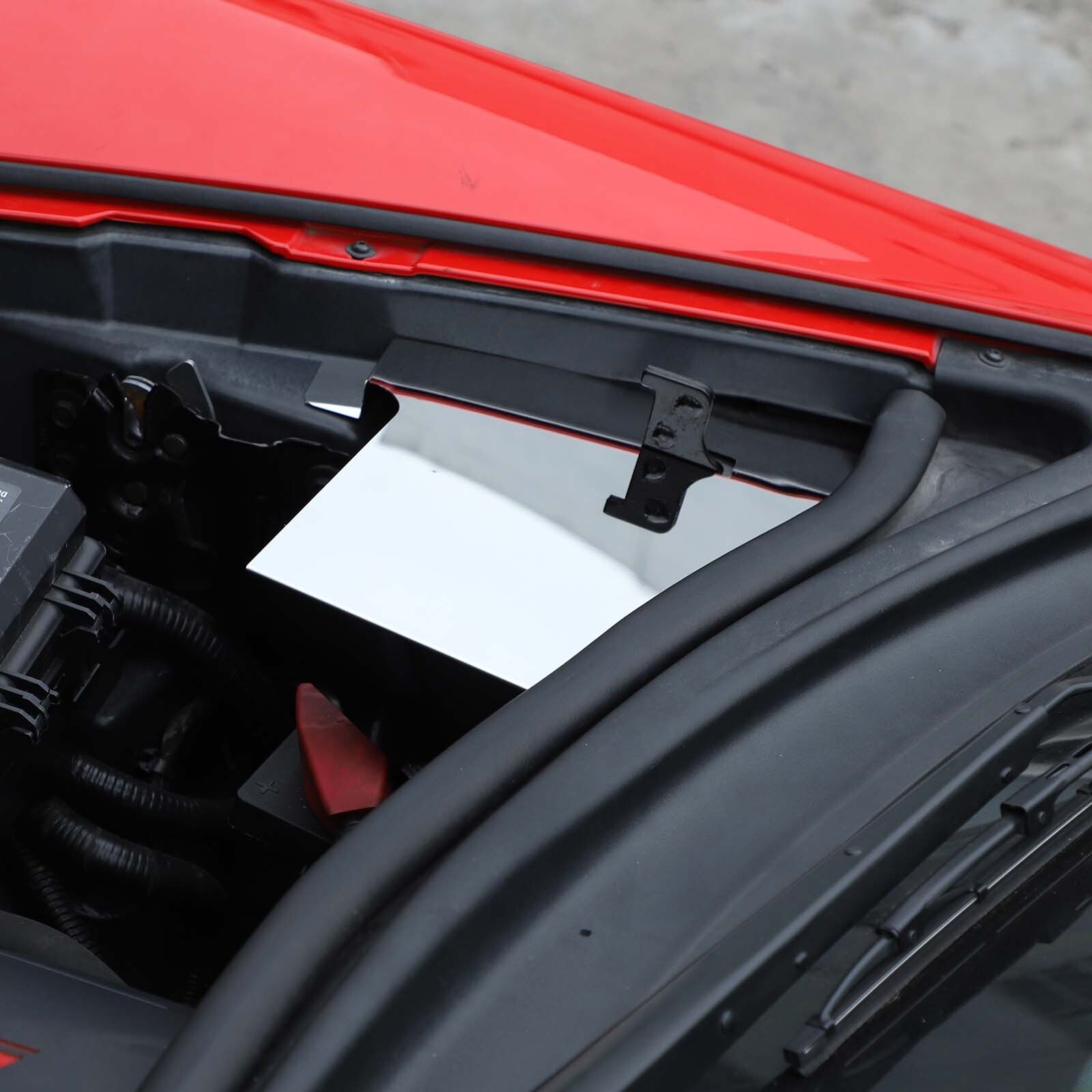 Polished Stainless BATTERY COVER engine dress chrome For Corvette C6 ...