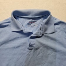 Saddlebred Solid Blue Short Sleeve Polo Shirt Adult Men's Size M Medium