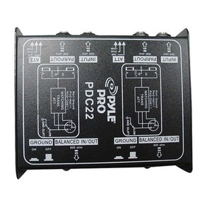 Pyle Pro PDC22 Stereo Direct Box. Dual Di Unit Instrument Unbalanced Balanced