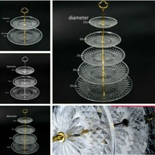 2-5 Tier Acrylic Cupcake Stand Round Display Dessert Platter Serving Holder