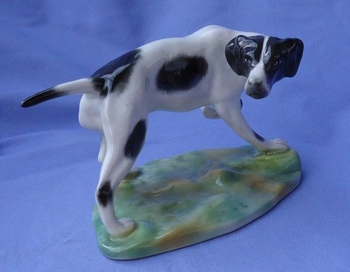 GERMAN SHORTHAIRED  POINTER Ginori ITALY hunting dog 6" figurine marked