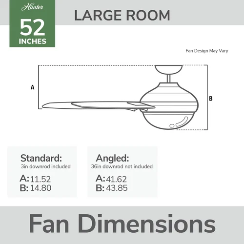 Hunter 52 inch Fonthill ENERGY STAR® HunterExpress Fresh White Ceiling Fan - Picture 16 of 19