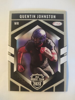 NFL Football Trading Card Quentin Johnston Los Angeles Chargers 2023 Sage