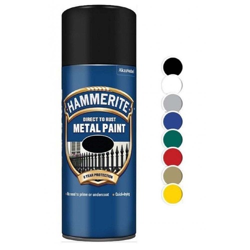Hammerite Spray Paint Direct to Rust 400ml Aerosol All Colours