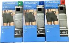 Calvin Klein The Ultimate Comfort Classic Fit Mens 3-Pack Boxer Brief  M, L,XL