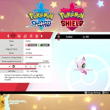 Shiny Celebi ✨Event Pokémon Trainer Club ✨ Pokémon Sword & Shield ✨ UNTOUCHED