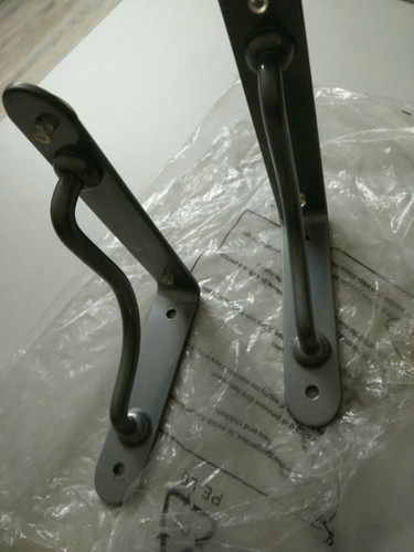 Coppia Staffe acciaio inox Verniciate Argento 14cm - Foto 6 di 6