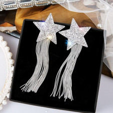 Earrings Female Pentagram High-end Tassel Long Earrings 2022 New Trendy