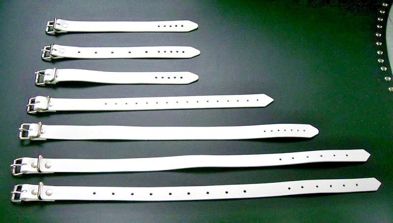 4 Riemen weiss PVC 2,0 x 24,0 cm haltbar wetterfest abwaschbar Planenriemen wow - Bild 4 von 4