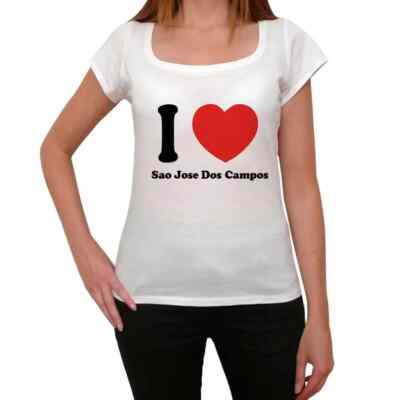 ULTRABASIC Damen T-Shirt J'Aime Sao Jose Dos Campos I Love Sao Jose Rücken
