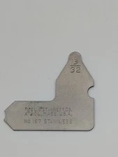 STARRETT NO. 167 , 3/32” INDIVIDUAL RADIUS GAGE